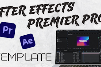 edit your after effects, premier pro template or create custome one