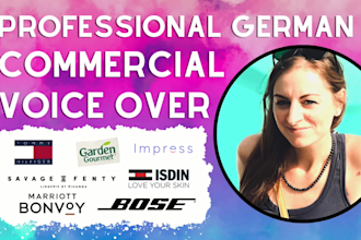record german female voice over for your commercial