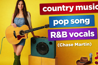 record pop, country music and rnb vocals as a female country singer songwriter