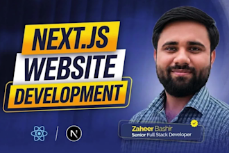 build a modern next js landing page or next js website