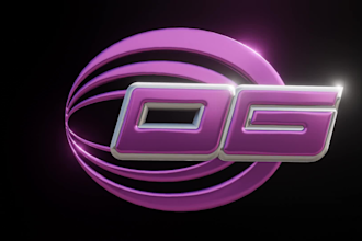 design a 3d y2k logo with animation for your brand