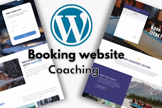 create wordpress booking, online courses with elementor pro for small business