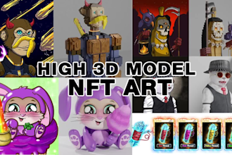 do high create a design 3d nft character and art collection