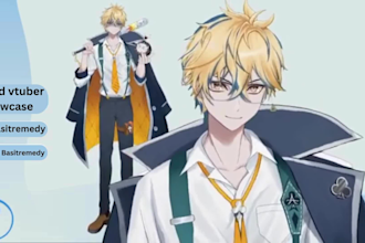 customize 2d vtuber model 2d vtuber rigging anime manga style to live2d vtuber