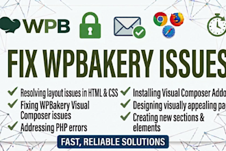 fix wpbakery visual composer issues rapidly in 24 hours