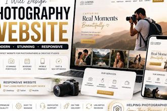 design a modern photography portfolio website
