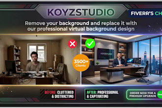 design virtual 3d office background in 1 hour