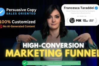 do sales copywriting for funnels with email, ads, sales page