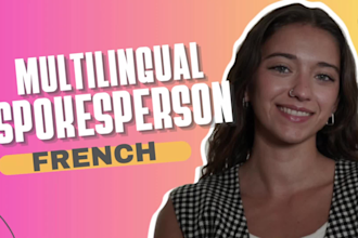 be a professional spokesperson video or ugc video creator in french