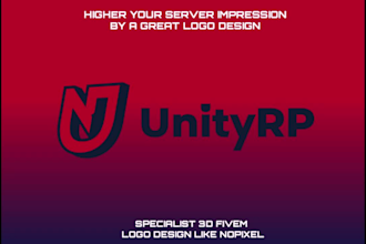design modern fivem redm roleplay server and discord logo