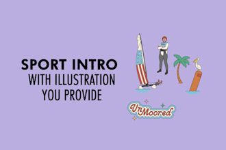 do sport youtube intro with your illustration
