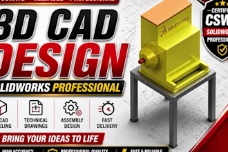create 3d cad models and mechanical designs in solidworks
