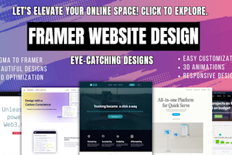 build or redesign framer website, figma to framer or fix framer website