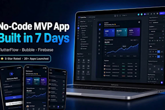 build your flutterflow or bubble no code mvp app with firebase backend