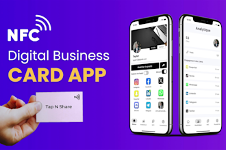 make digital business card or nfc reader app with analytics