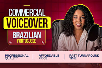 record a female brazilian portuguese voiceover
