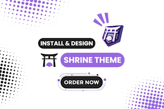 install and build shopify website with shrine theme