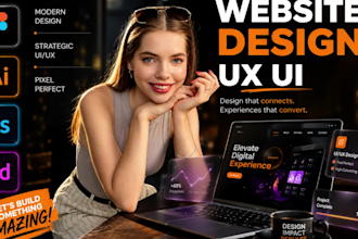 create ui ux website graphic design in figma