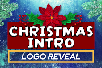 animate a magical christmas or winter logo reveal intro