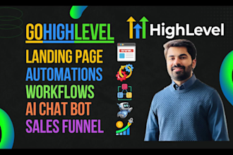 build gohighlevel sales funnel and website, go high level landing page