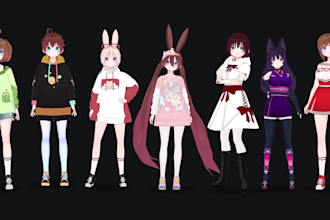 make  3d anime model and animation