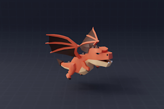create professional 3d low poly models