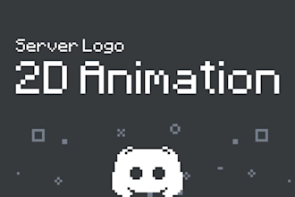 create a creative discord server animation in 1 hour