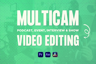 do multicam video editing for podcast, interview, event and shows