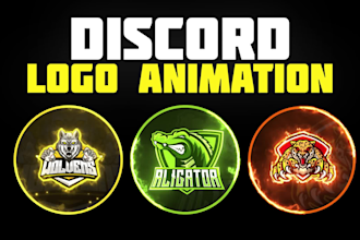 design animated discord logo animation banner gif, pfp, icon