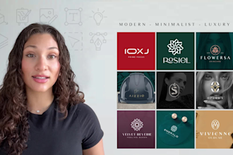 do extremely modern elegant minimalist and luxury business logo design
