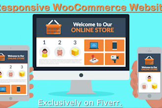 build website online shop with wordpress  and woocommerce
