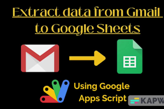 extract data from gmail to google sheets via apps script