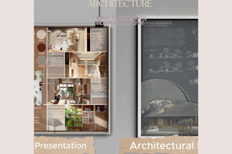 design architectural posters and presentation boards in photoshop