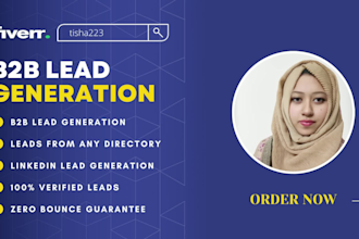 do b2b lead generation and make a list of contacts in same day