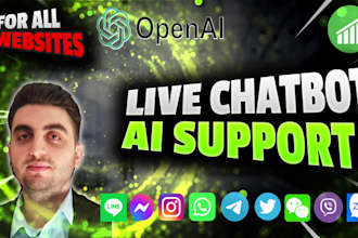 build live support ai chatbot for any website, telegram etc