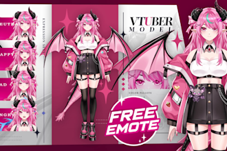 design and rigging your vtuber model live2d in anime style