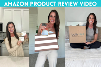 create an amazon influencer product review video,  lifestyle, video ad