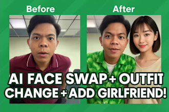 create ai videos face swap or add a custom character