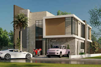 render 3d home exterior elevation interior home architectural walkthrough video
