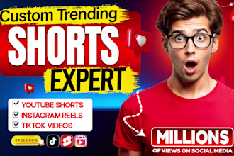 edit custom trending youtube shorts, tiktok videos and instagram reels