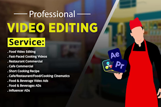edit trending food videos for cafes and restaurants