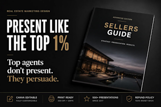 design real estate brochure, buyer and seller guides, company profile