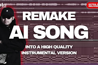 professionally remake or recreate your ai song into an instrumental