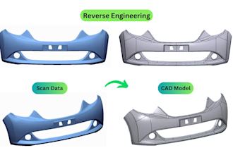 do reverse engineering and 3d cad modeling from scan data, stl, obj
