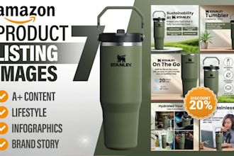 design premium amazon listing images, product pictures that convert