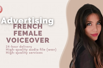 record a female commercial voiceover