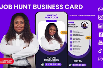 design job hunt business card