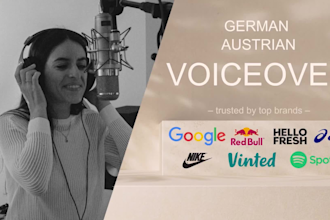 record professional austrian and german female voice over