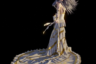 3d realistic character hair, cloth fabric fashion simulation on houdini, ue4 ue5