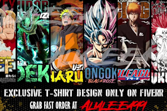 do t shirt anime design in my style